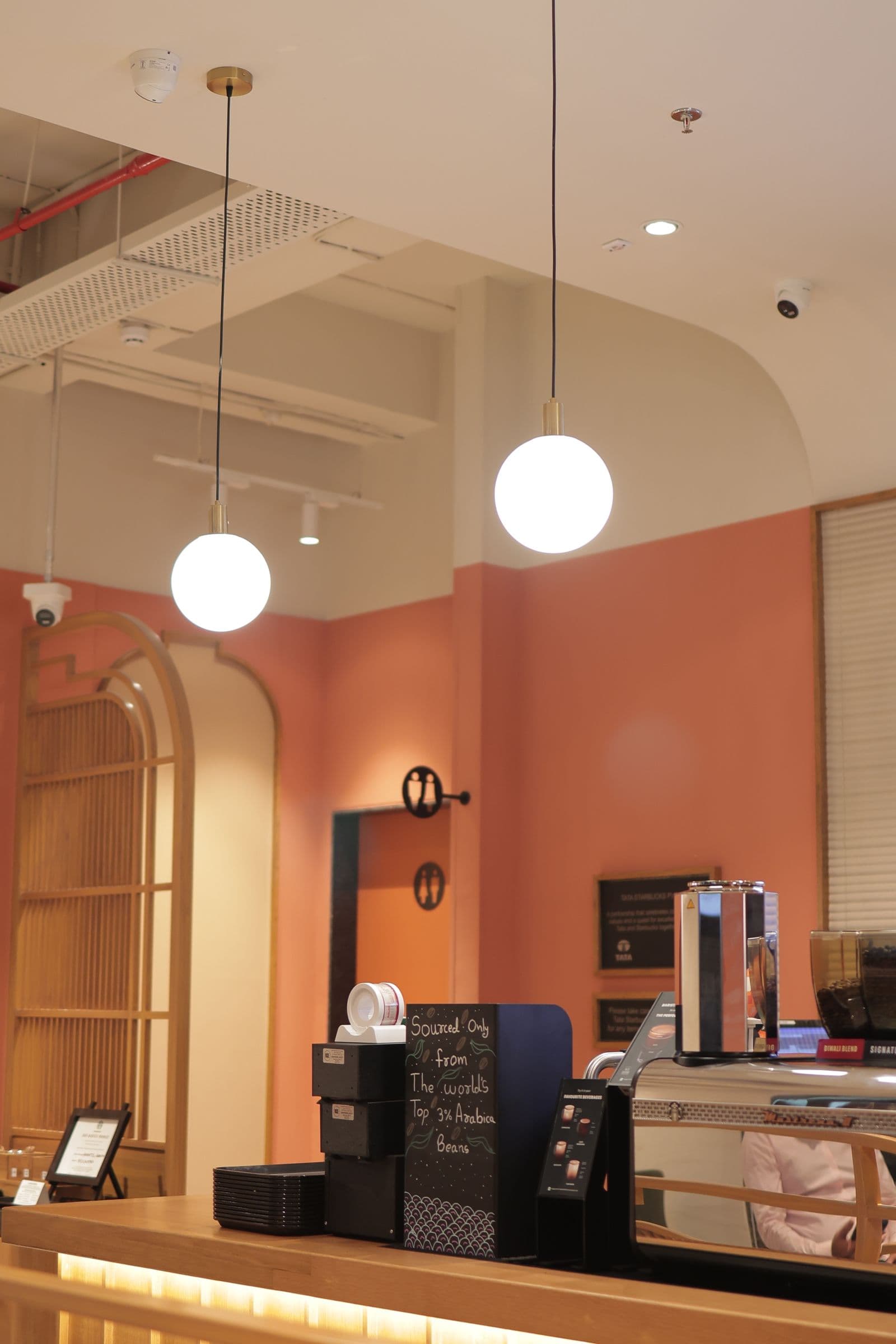 Coffee shop counter and seating area